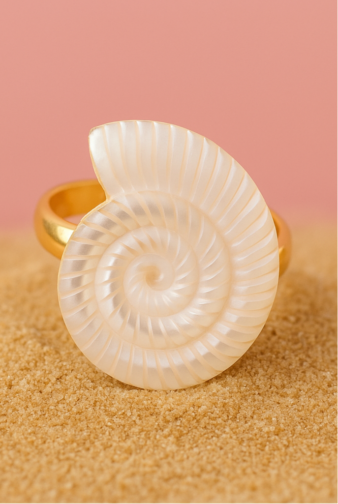ANILLO CARACOLA BLANCA