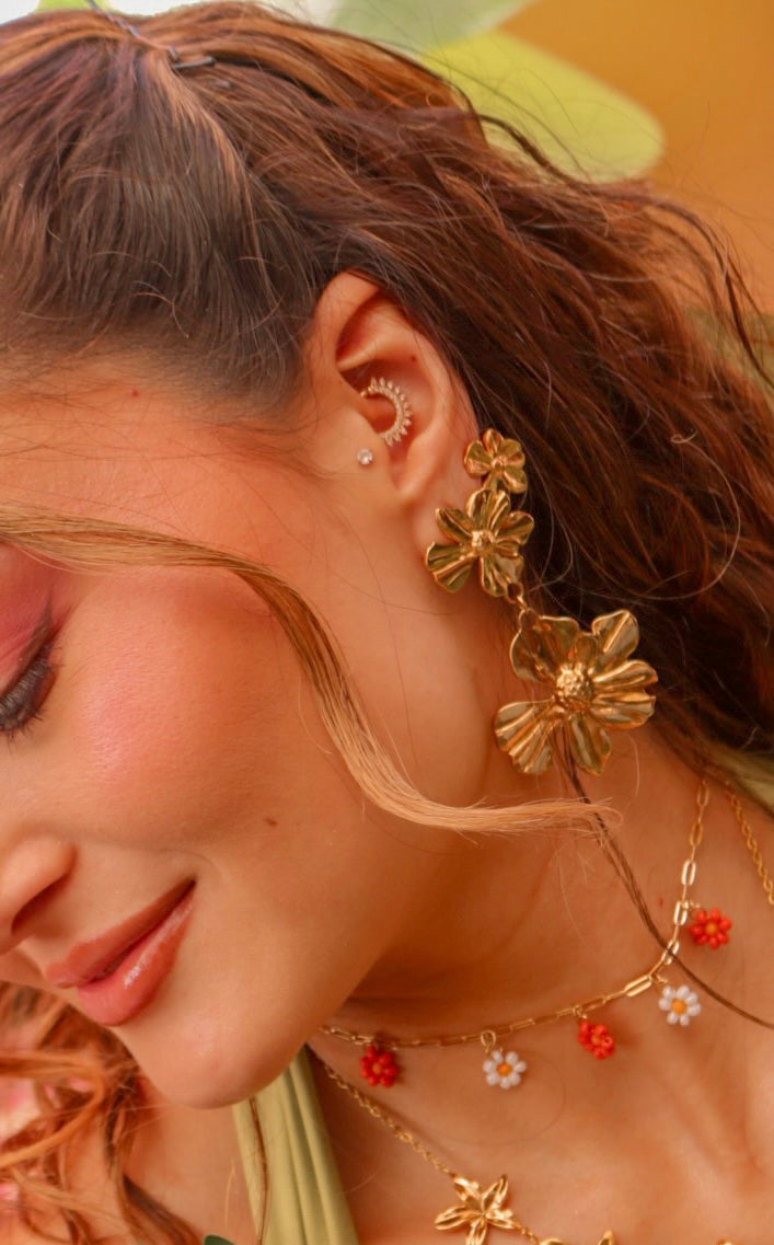 Aros Maxi Doble Flor