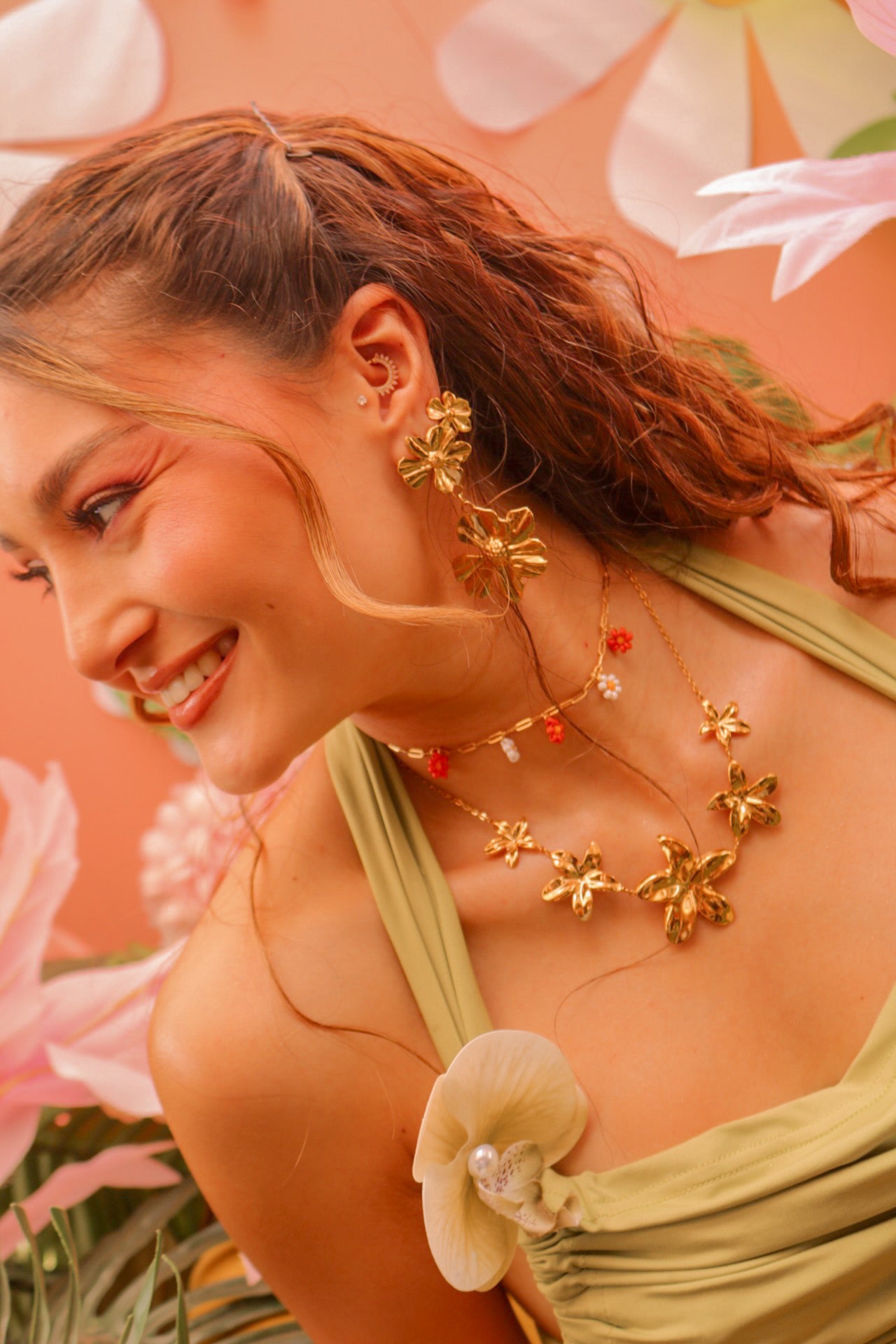 Aros Maxi Doble Flor