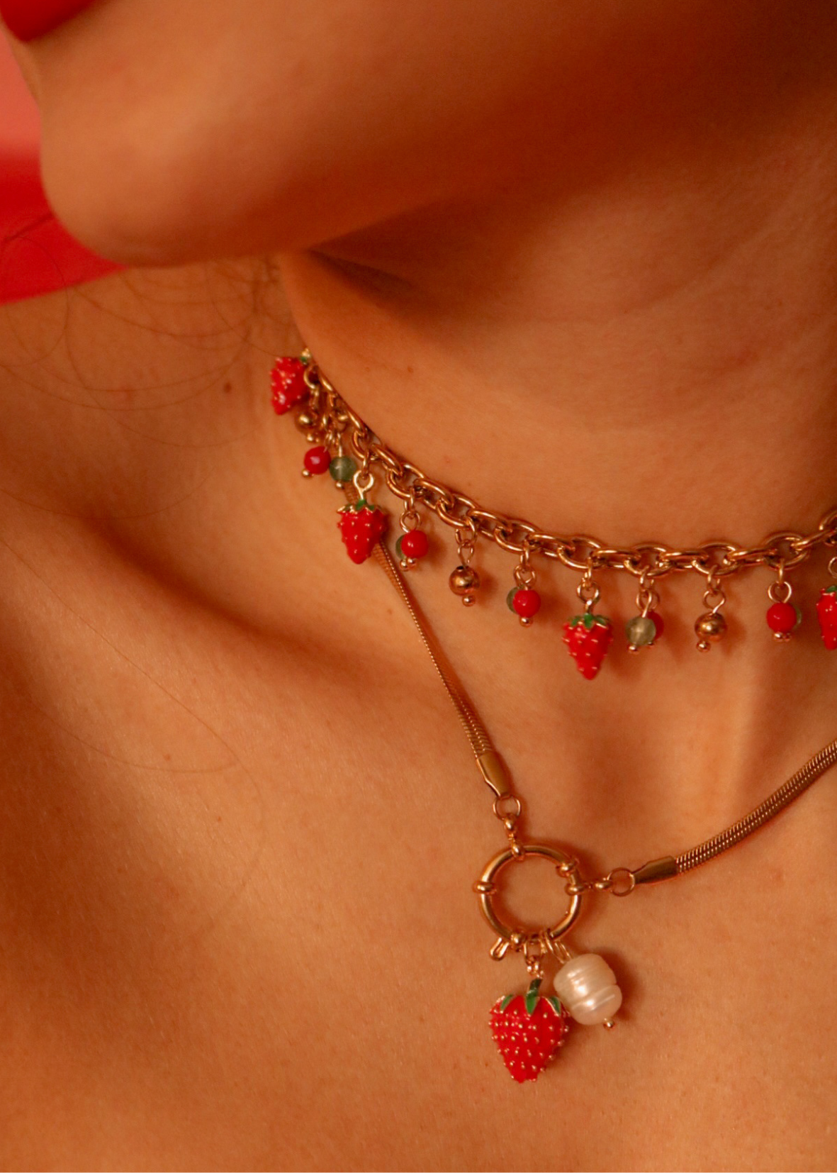 Collar Mini Frutillas