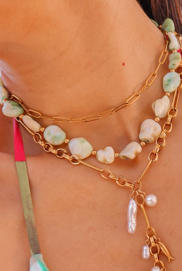 COLLAR DOBLE DE MAR VERDE